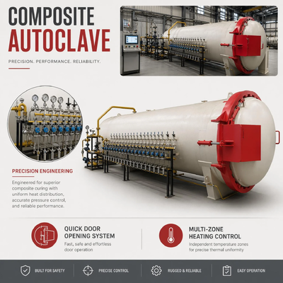 CE-zertifizierte Hot Press Autoclave für die Produktion von FRP-Glasfasern