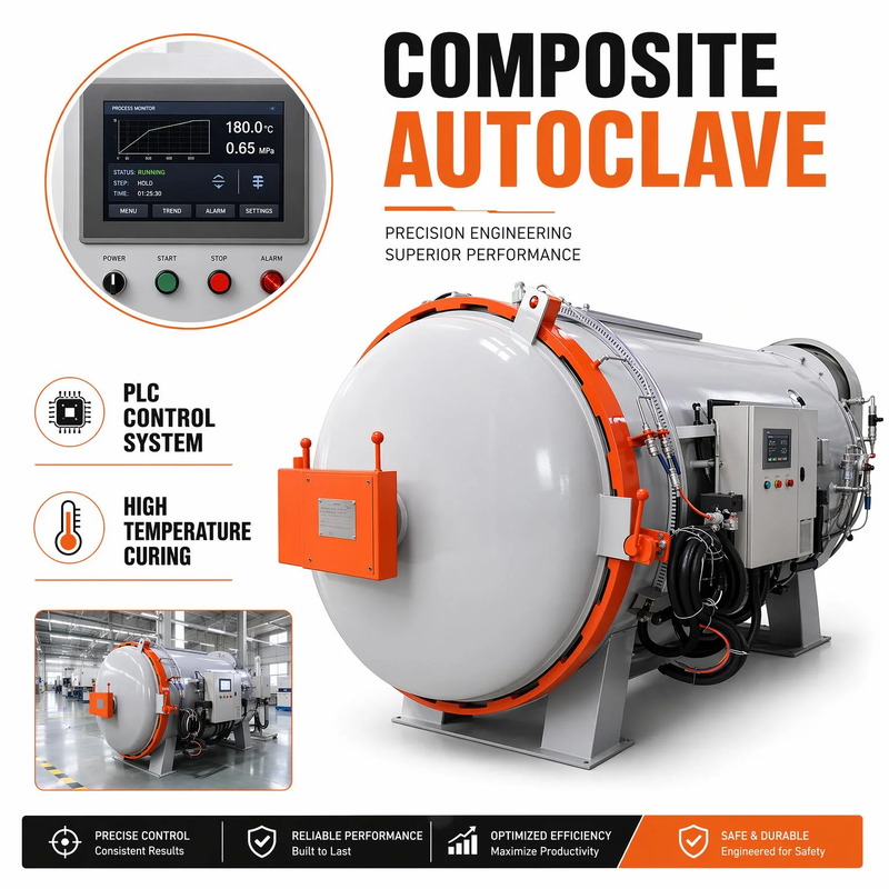 CE ISO zertifizierte Edelstahl 2.0x6.0m 170 Stabil Druck Gummi Vulkanierung Autoclave PLC-Steuerung für Gummi Schlauch Roller